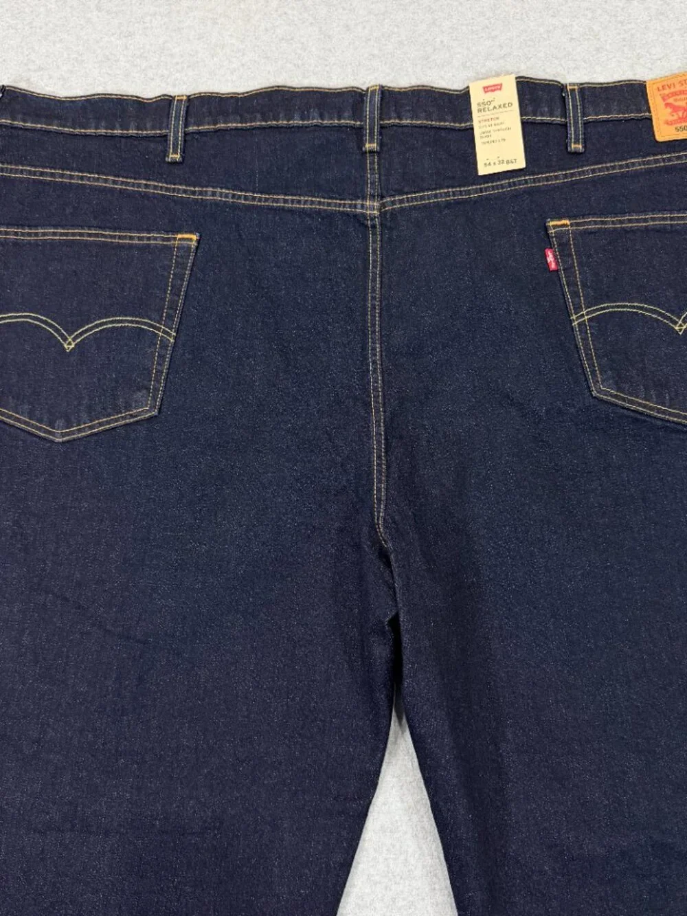 Levi's 550 Relaxed Fit Jeans Men's 54x32 Dark Wash Stretch Big & Tall NWT
